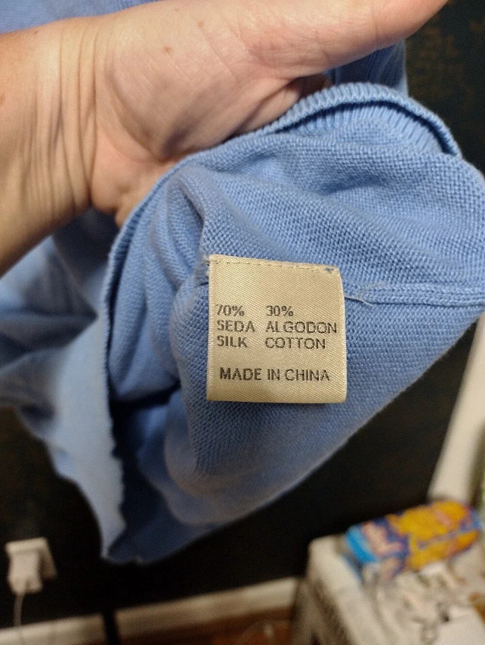 Peter Millar Light Blue V-Neck Knit Vest